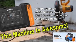 MY NEW FAVORITE!  OUPES 2400 PORTABLE POWER STATION  THIS MACHINE IS A BEAST!  REVIEW