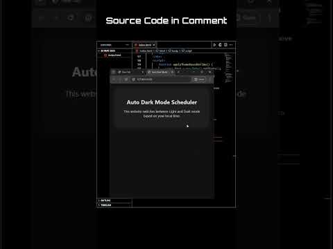Auto Dark Mode Scheduler 🌙⚡ | Smart Theme Switcher | #DarkMode #AutoTheme #FuzzuTech
