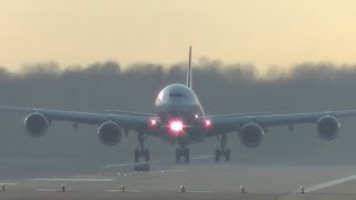 Airbus A340-642 Lufthansa D-AIHU take off Munich Airport