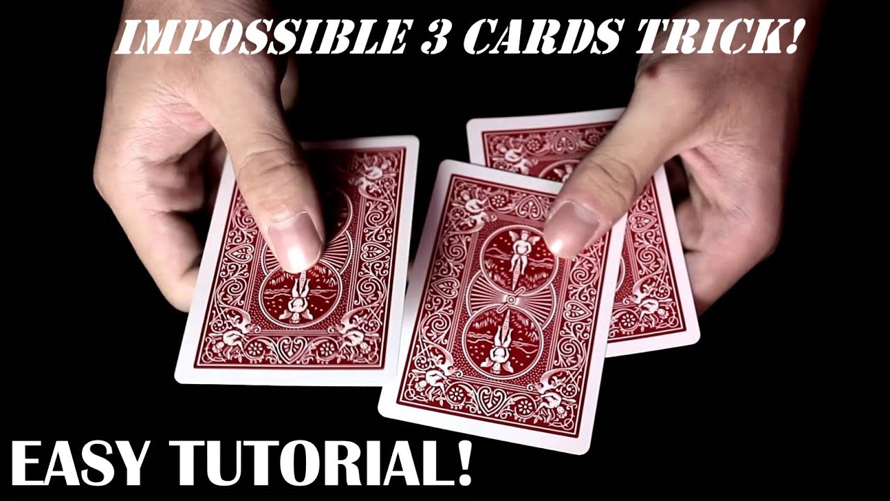 How to do the Impossible 3 Cards Trick! Easy Tutorial The Magicards