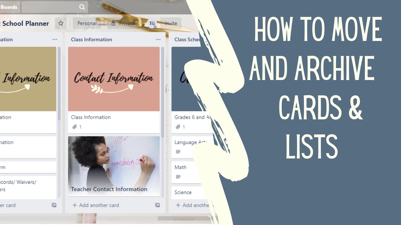 Trello Board: How to Move Cards and Lists, Delete a Card ...