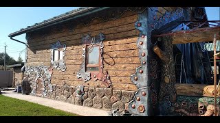 видео: покраска декоративной  штукатурки  фасада  дома  под  старое дерево.фильм  38 картинка: покраска декоративной  штукатурки  фасада  дома  под  старое дерево.фильм  38