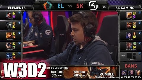 Elements vs SK Gaming | S5 EU LCS Spring 2015 Week 3 Day 2 | EL vs SK W3D2G5 VOD 60FPS