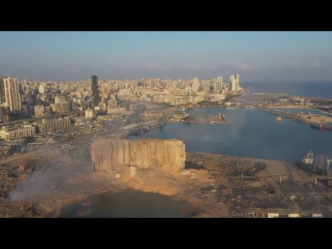 Drone video shows the wide scope of disaster in Beirut after a blast levelled the city's port area.