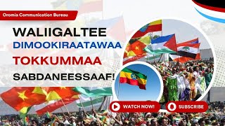 Waliigaltee Dimokiraatawaa Tokkummaa Sabdaneessaaf!