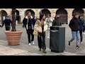 очень холодно : как утеплились итальянцы : стрит стайл из Verona