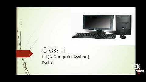 Class:- 3,Subject:- Computer  Chater- 1(A Computer System),Video no:- 3, (Part-3)By Mrs. Sunidhi