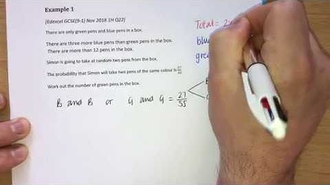 Probability Tree Diagrams Using Algebra