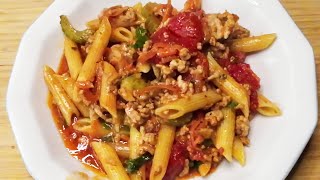 Diese leckere Pasta verschwindet in einer Minute! Einfaches und günstiges Rezept.