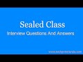 Sealed class interview questions and answers c  tech point fundamentals techpointfundamentals