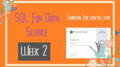 SQL For Data Science Weak 2 Module quiz Answers