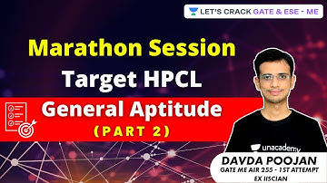 MARATHON SESSION | Target HPCL - General Aptitude (Part 2) | Davda Poojan