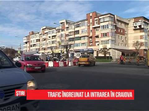 Trafic îngreunat la intrarea în Craiova