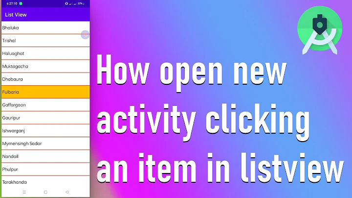 How open new activity clicking an item in listview 7.39 ?