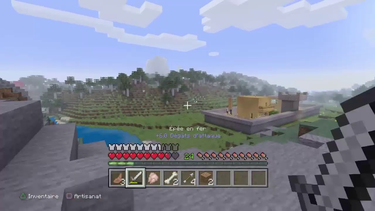 Live minecraft / survie on créer une petite ville - YouTube