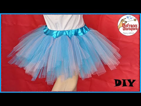 DIY. Tutu para niñas. Como hacer un tutu de 2 colores. Tutu for girl. How to make a 2 color tutu