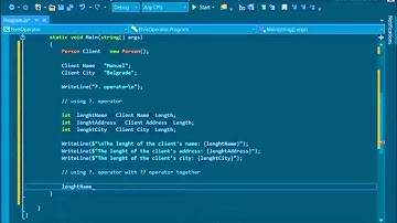 C# 6.0 Tutorial - Fundamentals - 10. Elvis Operator ?.