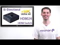 Fosmon HDMI 2.0 切替器 双方向 1入力2出力 / 2入力1出力 HDMI セレクター【4K @ 60hz| 3D | HDCP | 1080p対応 | 手動切り替え | 電源不要