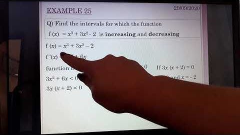 Higher Maths Differentiation -  Increasing and Decreasing Functions