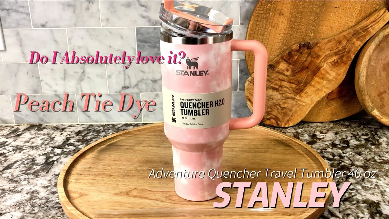 STANLEY Travel Tumbler - 40 oz, Peach Tie Dye