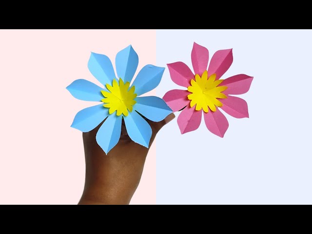 How to make Realistic, Easy paper flower  Paper DIY flower making class=