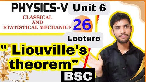 bsc 5th semester physics unit 6 liouville