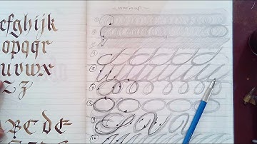 Copperplate calligraphy Warmup