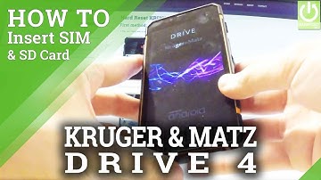 Insert SIM & SD in KRUGER & MATZ DRIVE 4  - Set Up SIM Card