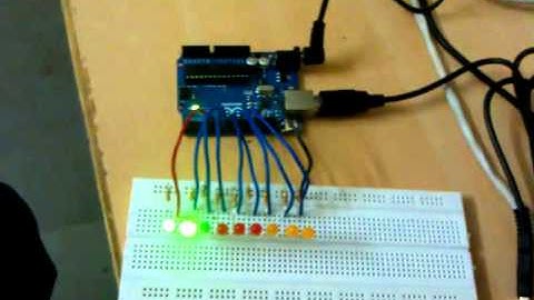 Knight Rider LED implementation using Arduino UNO