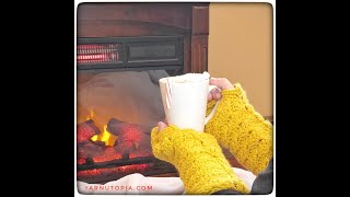 How to Crochet Tutorial: Shell Stitch Fingerless Gloves by YARNutopia