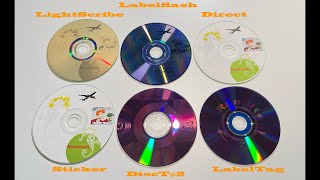 Disc Labeling - DiscT@2, LightScribe, Labelflash, LabelTag, Direct Printing & Stickers