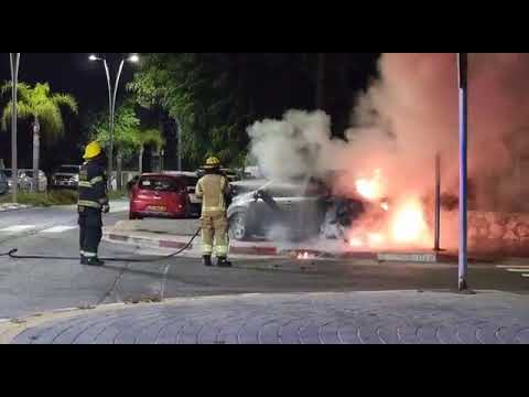 שרפת רכב באזור