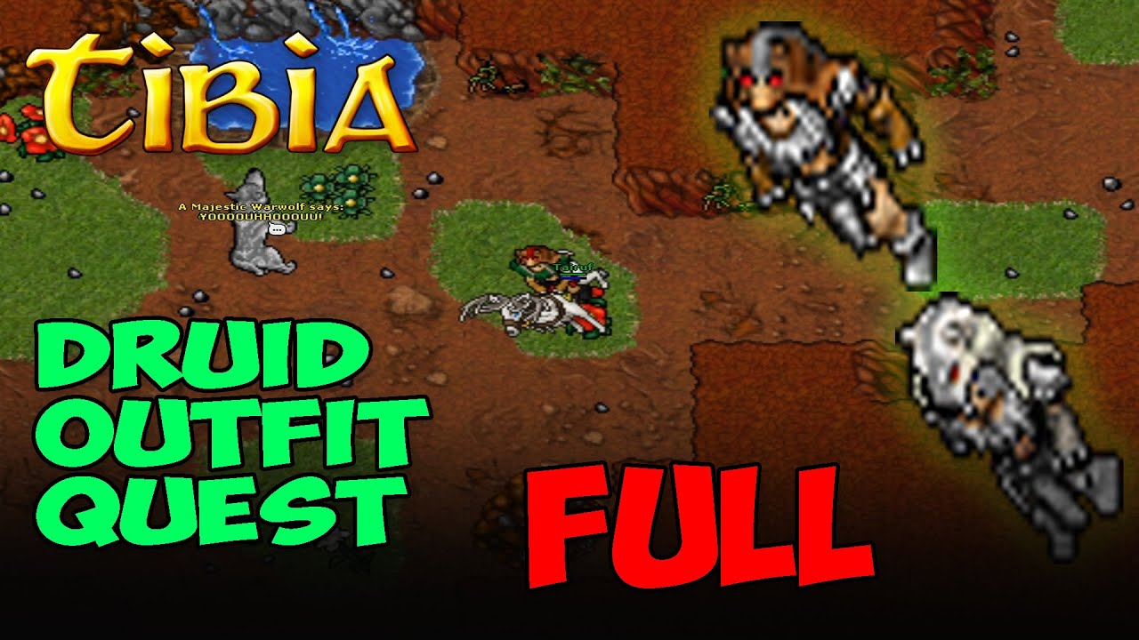 CZAS NA ZMIANY - TIBIA - Druid Addons Quest - Druid Outfit FULL - YouTube