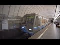 Russia, Moscow, metro night ride from Тру́бная / цветной бульвар to Серпуховская