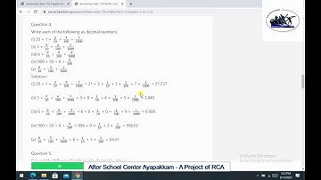 Rotary Club of Ambattur Class 7 Term 2 Maths Chapter 1 Number System Part 4