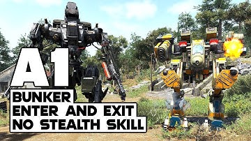 SCUM A1 Bunker Enter & Exit | No Stealth Skill | New Mech Robots | 0.85 Update
