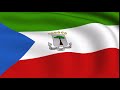 Equatorial guinea  flying flag looped background