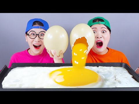 Гигантское страусиное яйцо Мукбанг ДОНА DONA
