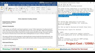 Online Application Traveling Assistant  CS619 (Tools Introduction)