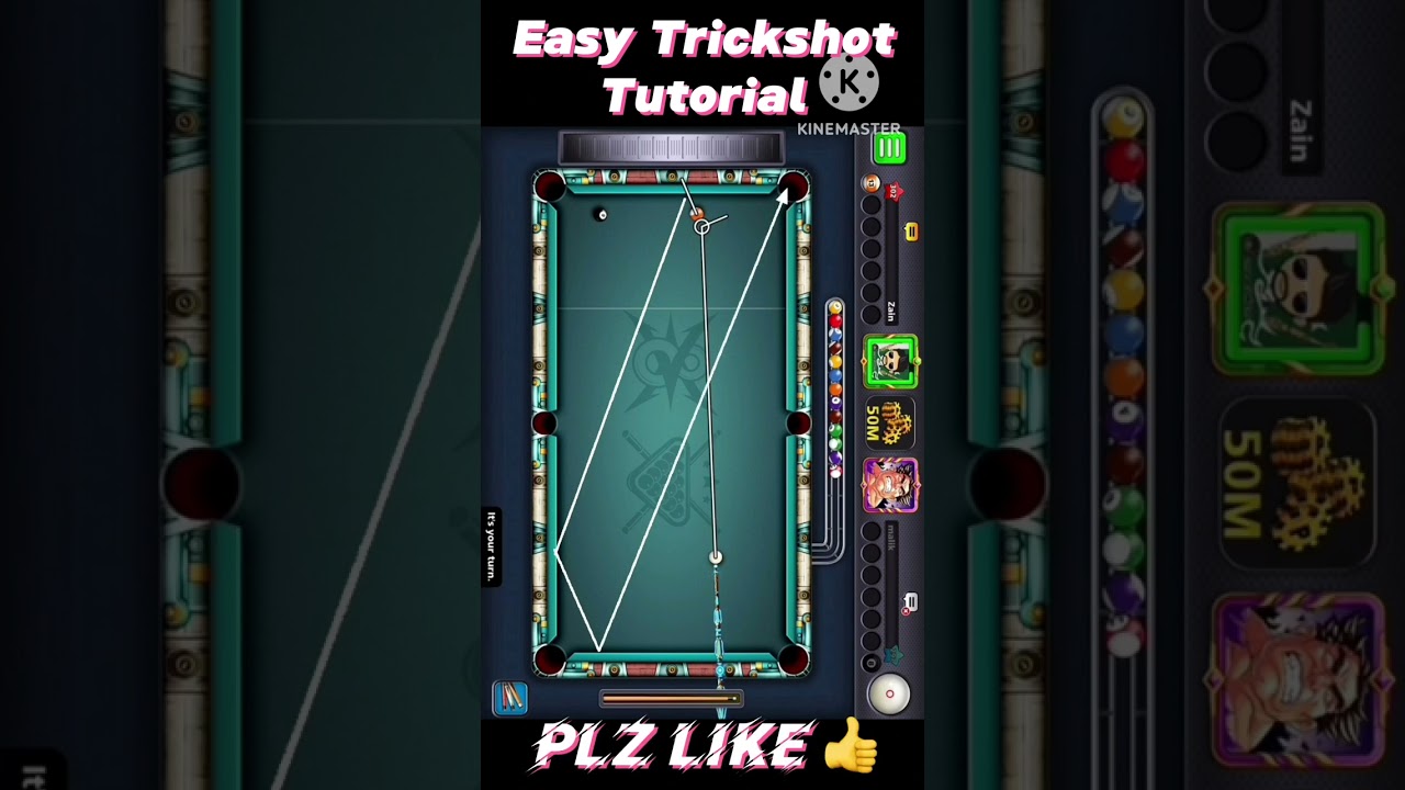 Easy Trick Shot Tutorial 8 Ball Pool #8ballpool #8bp #trickshots #gaming