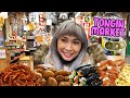 Korean street food mukbang at tongin market seoul