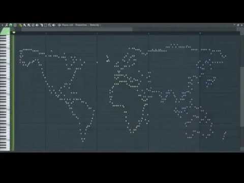 Как звучит карта мира (Карта мира переведена в ноты)