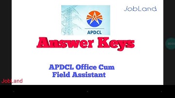 APDCL  OFFICE CUM FIELD ASSISTANT || ANSWER KEYS
