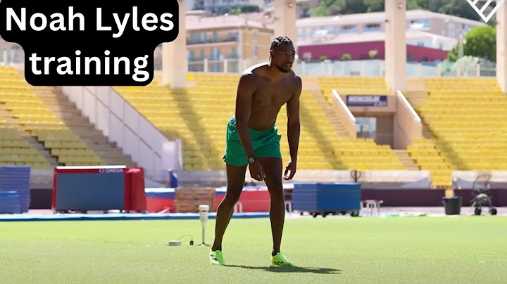 Noah Lyles training before his 200m race against Tebogo