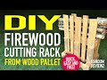 Firewood Cutting Rack from wood pallet | DIY Sawbuck / Sawhorse