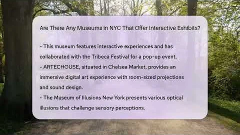 Are There Any Museums in NYC That Offer Interactive Exhibits? - Inside Museum Walls