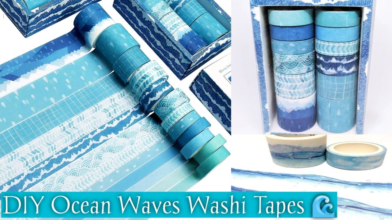 15mm x 10m Washi Tape - Ocean Blue Seashells – Hawaiiverse