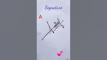 How to draw A signature 😱 #howtosign #viralsignature #stylishsignature #reels 💙