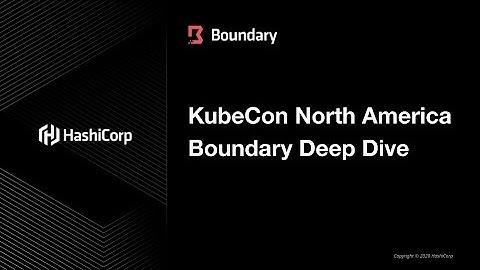 KubeCon North America - Boundary & Kubernetes: Identity-Based Access for Dynamic Infrastructure