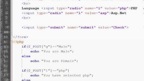 04 - HTML Form Handling - Radio Button use with PHP - Part 2